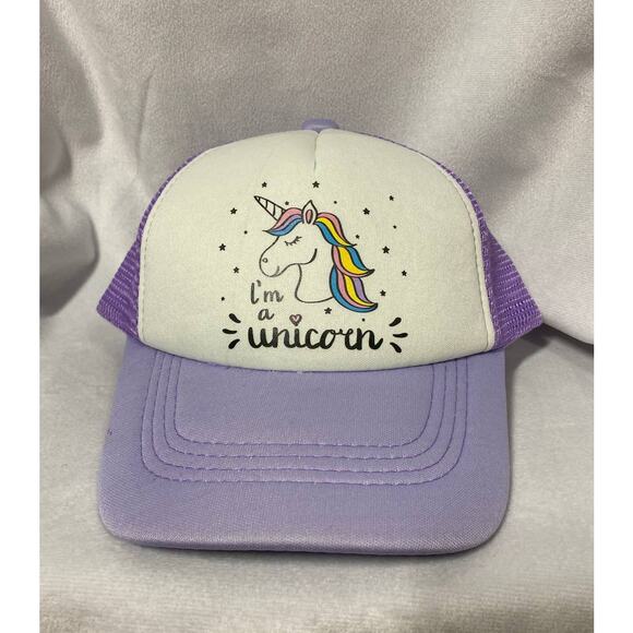One Baby Trucker Hat I'm a Unicorn Purple & White NEW - Picture 3 of 8